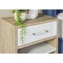Gray Acacia 1-Drawer Nightstand | Living Essentials Wrenn