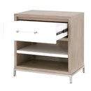 Gray Acacia 1-Drawer Nightstand | Living Essentials Wrenn