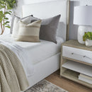 Gray Acacia 1-Drawer Nightstand | Living Essentials Wrenn