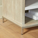 Gray Acacia 1-Drawer Nightstand | Living Essentials Wrenn