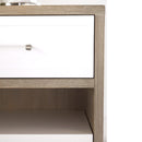 Gray Acacia 1-Drawer Nightstand | Living Essentials Wrenn