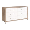 Gray Acacia 6-Drawer Double Dresser | Living Essentials Wrenn