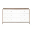Gray Acacia 6-Drawer Double Dresser | Living Essentials Wrenn