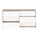Gray Acacia 6-Drawer Double Dresser | Living Essentials Wrenn
