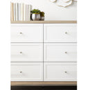 Gray Acacia 6-Drawer Double Dresser | Living Essentials Wrenn