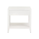 White 1-Drawer Side Table | Living Essentials Holland