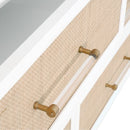 Rattan Inlaid 6-Drawer Double Dresser | Living Essentials Holland