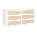 Rattan Inlaid 6-Drawer Double Dresser | Living Essentials Holland