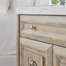 Marble Topped Acacia Media Cabinet | Living Essentials Azure