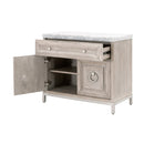 Marble Topped Acacia Media Cabinet | Living Essentials Azure