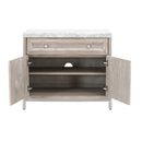Marble Topped Acacia Media Cabinet | Living Essentials Azure