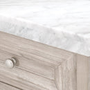 Marble Topped Acacia Media Cabinet | Living Essentials Azure