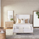 Marble Topped Acacia Media Cabinet | Living Essentials Azure