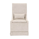 Cream Linen Skirted Dining Chairs (2) | Living Essentials Colleen