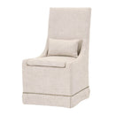 Cream Linen Skirted Dining Chairs (2) | Living Essentials Colleen