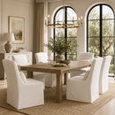 French Linen Skirted Dining Chairs (2) | Living Essentials Colette