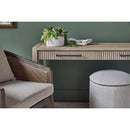 Cylindrical French Linen Ottoman | Living Essentials Marlow