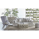 Cylindrical French Linen Ottoman | Living Essentials Marlow