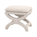 Beige French Linen Ottoman | Living Essentials Gaston