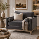Velvet Modern Loveseat | Living Essentials Parker