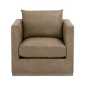 Oak Base Swivel Club Chair | Living Essentials Siena
