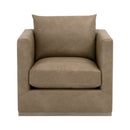 Oak Base Swivel Club Chair | Living Essentials Siena