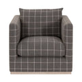 Oak Base Swivel Club Chair | Living Essentials Siena