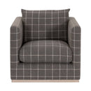 Oak Base Swivel Club Chair | Living Essentials Siena