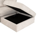 Cream Modular Storage Ottoman | Living Essentials Daley