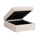 Cream Modular Storage Ottoman | Living Essentials Daley