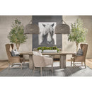 Curved Oak Linen Lounge Chair | Living Essentials McGuire