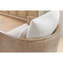 Curved Oak Swivel Club Chair | Living Essentials McGuire