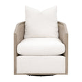 Curved Oak Swivel Club Chair | Living Essentials McGuire