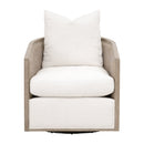 Curved Oak Swivel Club Chair | Living Essentials McGuire