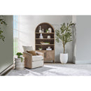 Curved Oak Swivel Club Chair | Living Essentials McGuire