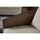 Curved Oak Swivel Club Chair | Living Essentials McGuire