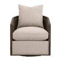 Curved Oak Swivel Club Chair | Living Essentials McGuire