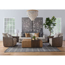 Curved Oak Swivel Club Chair | Living Essentials McGuire