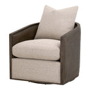 Curved Oak Swivel Club Chair | Living Essentials McGuire