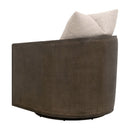Curved Oak Swivel Club Chair | Living Essentials McGuire