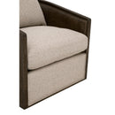 Curved Oak Swivel Club Chair | Living Essentials McGuire