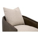 Curved Oak Swivel Club Chair | Living Essentials McGuire