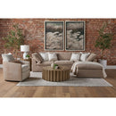 Curved Oak Swivel Club Chair | Living Essentials McGuire