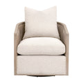 Curved Oak Swivel Club Chair | Living Essentials McGuire