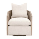 Curved Oak Swivel Club Chair | Living Essentials McGuire