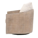 Curved Oak Swivel Club Chair | Living Essentials McGuire
