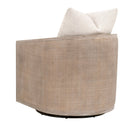 Curved Oak Swivel Club Chair | Living Essentials McGuire