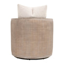 Curved Oak Swivel Club Chair | Living Essentials McGuire