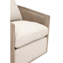 Curved Oak Swivel Club Chair | Living Essentials McGuire