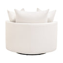 Round Petite Swivel Sofa | Living Essentials Lourne
